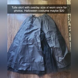 Tulle skirt with overlay